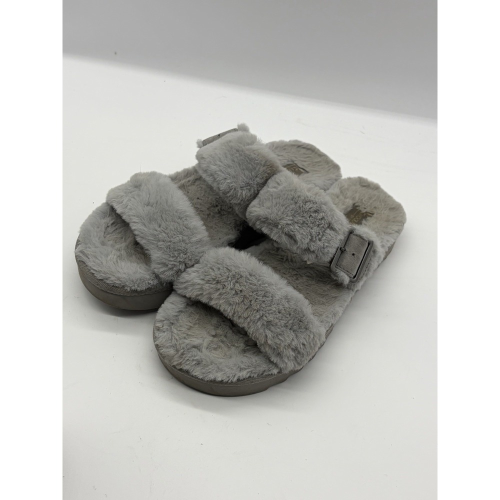 Koolaburra UGG Furr-Ah Gray Slipper Sandals Shoes Women's Size 7